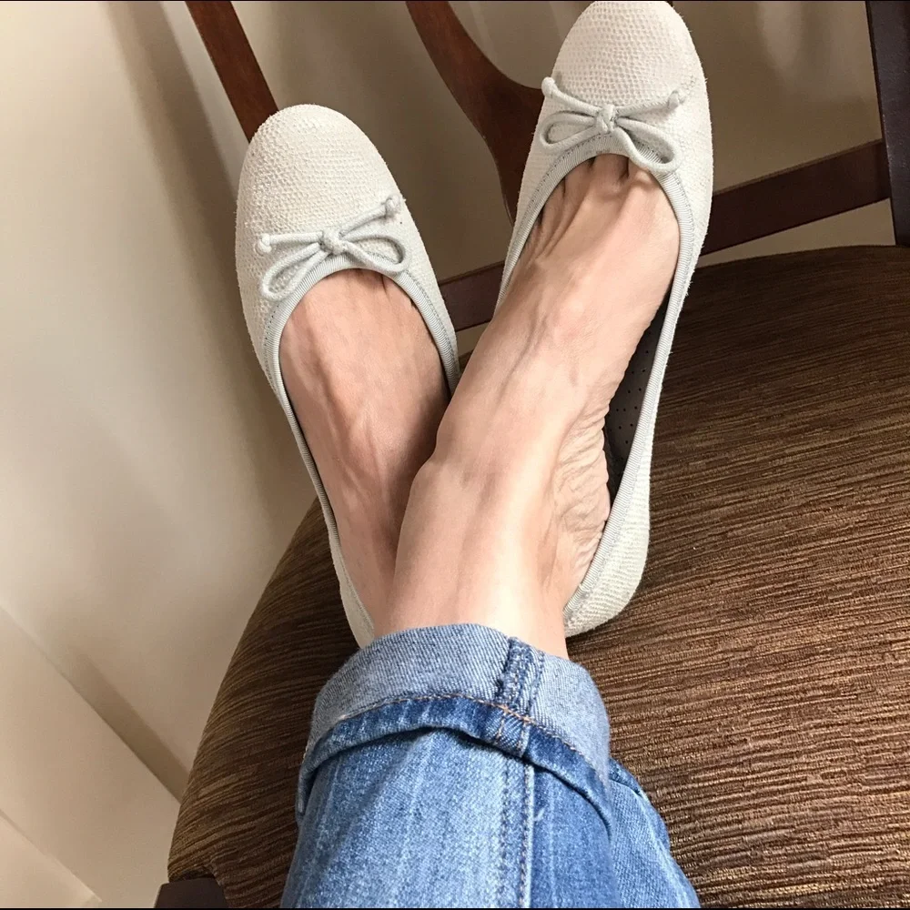 Fitzwell textured cream ballet flat - Picture 3 of 4